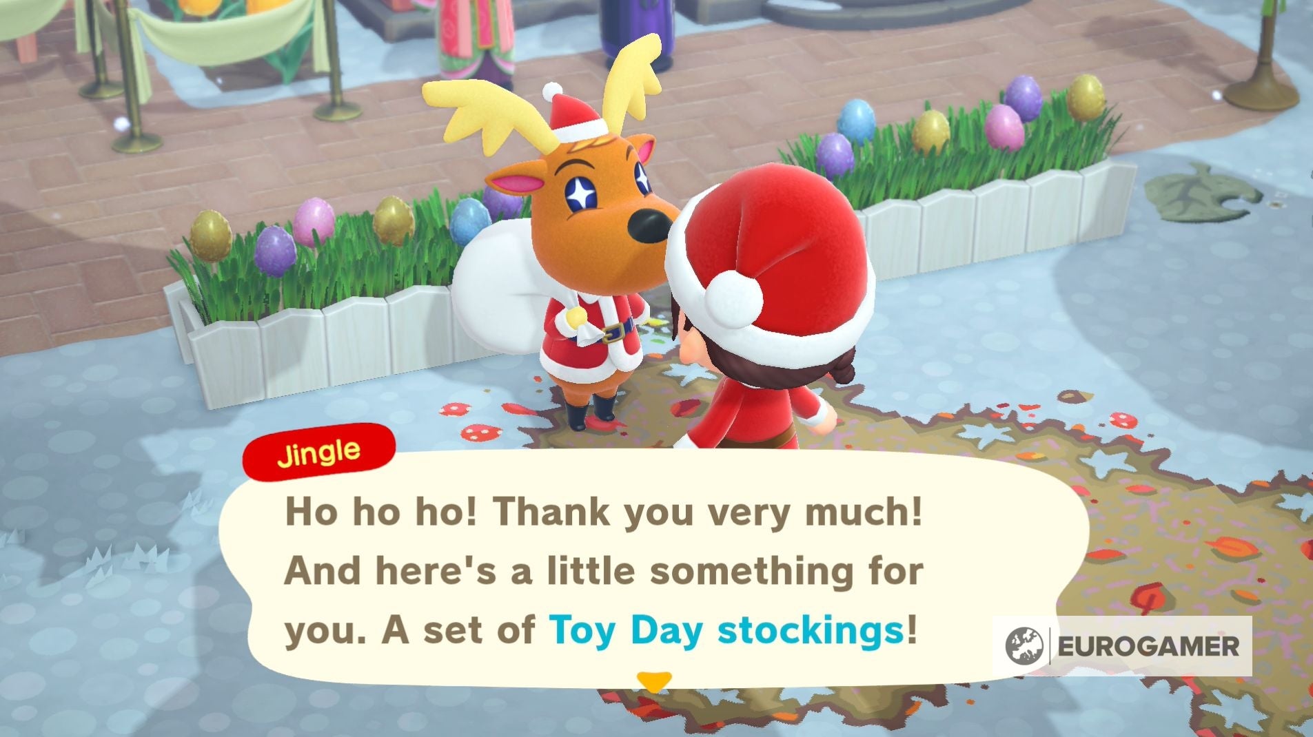 Animal Crossing Toy Day Jingle photo, Festive Wrapping Paper